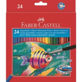 Creioane colorate acuarela si pensula 24 buc/set FABER-CASTELL