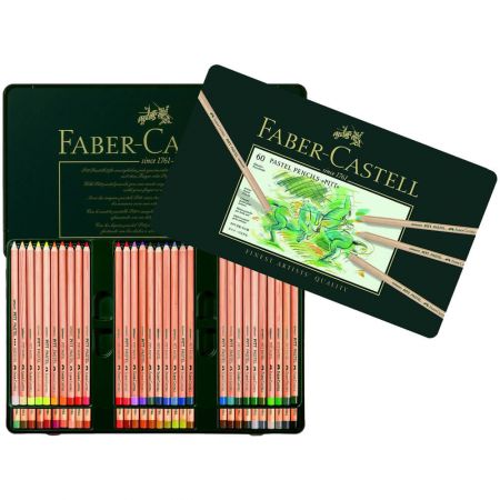 Creioane colorate pastel FABER-CASTELL PITT, 60 culori
