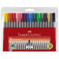 Liner 0.4 mm FABER-CASTELL Grip, 20 culori/set Liner 0.4 mm FABER-CASTELL Grip, 20 culori/set