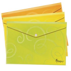 Mapa plastic A4, cu capsa si clapeta in V, FORPUS Barocco