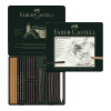 Set desen FABER-CASTELL Pitt Monochrome Carbune 24 piese, FC112978