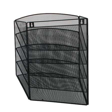 Display metalic de perete pentru reviste si pliante, 5 X A4, Q-C