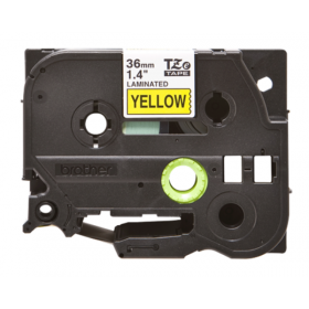 BANDA LAMINATA BLACK ON YELLOW TZE661 ORIGINAL BROTHER P-TOUCH 36MM