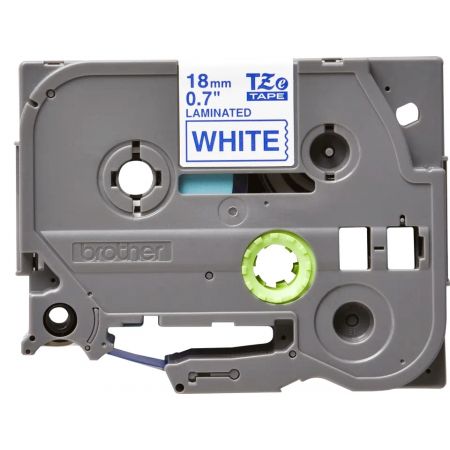 BANDA LAMINATA BLUE ON WHITE TZ2E43 ORIGINAL BROTHER P-TOUCH 18MM