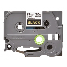 BANDA LAMINATA GOLD ON BLACK TZE354 ORIGINAL BROTHER P-TOUCH 24MM