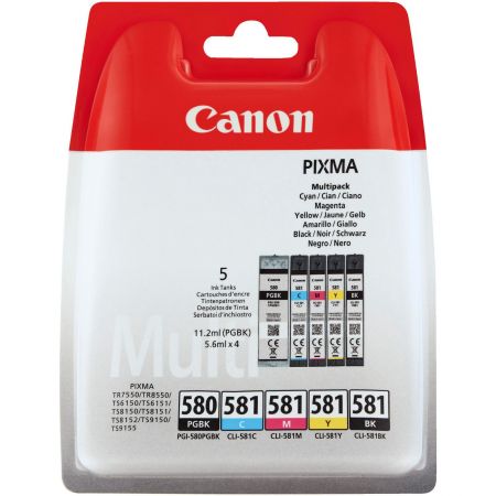 COMBO-PACK CMYKPB PGI-580/CLI-581, 2078C007AA, ORIGINAL CANON PI