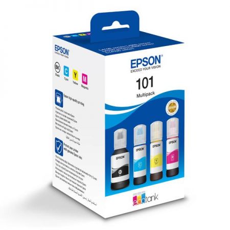 COMBO PACK CMYK NR.101 70MLX3+127MLX1 C13T03V64A ORIGINAL EPSON 