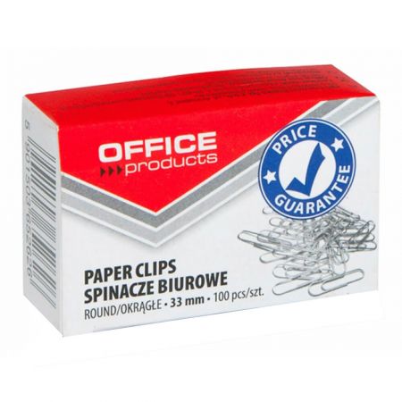 Agrafe hartie 33 mm, OFFICE PRODUCTS, 100 buc/cutie