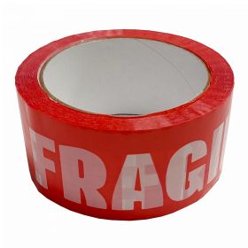 Banda adeziva rosie 48mm x 60m, 48 microni, inscriptionata Fragile