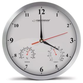 Ceas de perete 30 cm, cu termometru si higrometru ESPERANZA Washington