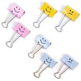 Clips color 32 mm, 20 buc/cutie, RAPESCO Emoji's