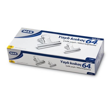 Cleme hartie 64 mm, 12 buc/cutie MAS