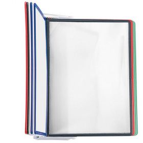 Display perete cu 10 buzunare A4, rama color, 227040