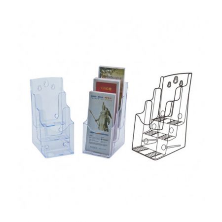 Display plastic pentru pliante, 3x1/3 A4, KEJEA - transparent