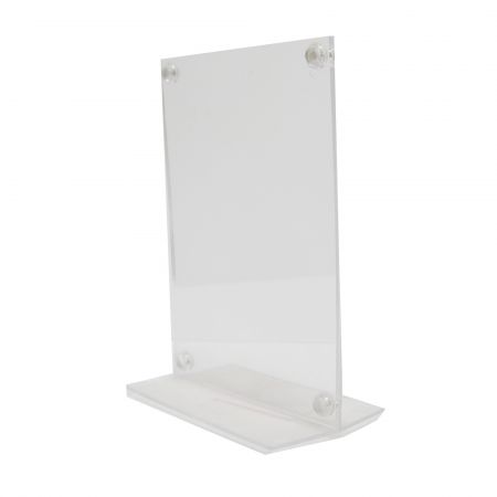 Display plastic pentru pliante, forma T, A7, KEJEA, portrait