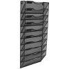 Suport de perete vertical pentru documente, metalic, 10 rafturi, Mesh 658-10B