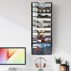 Suport de perete vertical pentru documente, metalic, 10 rafturi, Mesh 658-10B