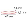 Elastice pentru bani, 40 x 1,5 mm, 1000 g/punga, D.RECT