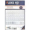 Etichete autocolante albe, colturi drepte, 100 coli/top, FLEKS-KO