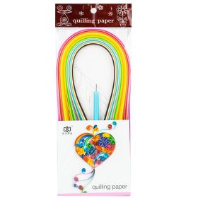 Hartie quilling 54x0.5 cm, 200 buc/set + 1 ac
