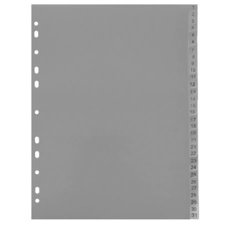 Index plastic numeric 1-31, OPTIMA