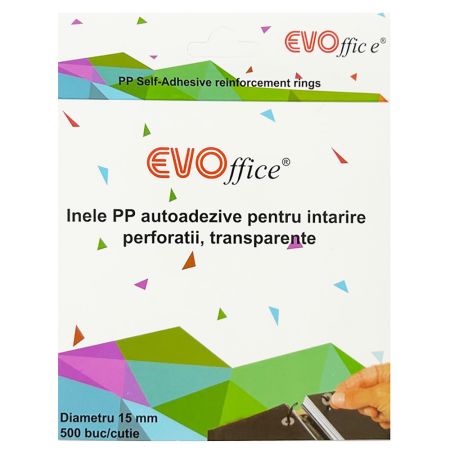 Inele autoadezive intarire perforatii, 500 buc/set 