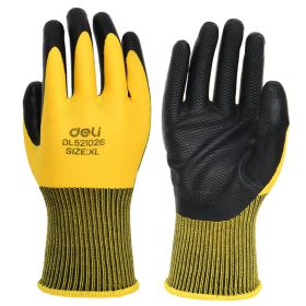 Manusi de lucru textil/latex, DELI, 2 buc/set