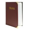 Mapa meniu restaurant A5, colturi aurii, 4 folii, SECURIT Basic