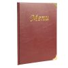 Mapa meniu restaurant A5, colturi aurii, 4 folii, SECURIT Basic
