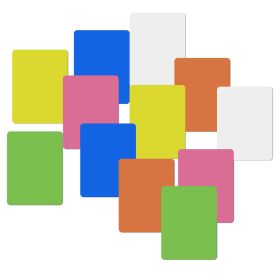 Notite magnetice pentru whiteboard, 5x7.6 cm, 24 buc/set