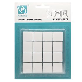 Pastile adezive buretate, 25x25 mm, PERFECTAPE, 48 buc/set