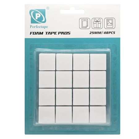 Pastile adezive buretate, 25x25 mm, PERFECTAPE, 48 buc/set