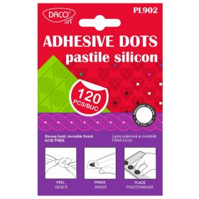 Pastile adezive silicon, permanente DACO PL902, 120 buc/set