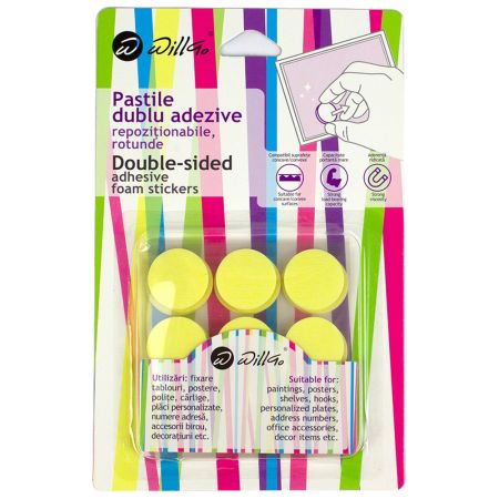 Buline dublu adezive buretate, WILLGO, 45 buc/set