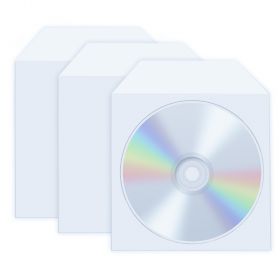 Plic plastic pentru 1 CD/DVD, Q-CONNECT, 50 buc/set