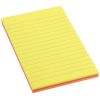 Notes autoadeziv liniat 98x150 mm, 100 file, color neon D.RECT