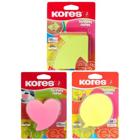 Notite forme 70x70 mm KORES Fantasy, 250 file