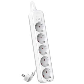 Prelungitor 5 prize, cu intrerupator, 5 m, DELI T439