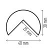 Profil protectie colturi, poliuretan autoadeziv, DURABLE C25R, 5 buc/set