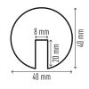 Profil protectie margini, poliuretan autoadeziv, DURABLE E8R, 5 buc/set