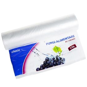 Pungi alimentare plastic, 3 kg, 285x375 mm, SAFIR Clasic, 350 buc/rola