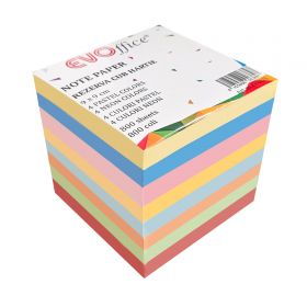 Rezerva cub din hartie color 9x9cm, 800 file/set