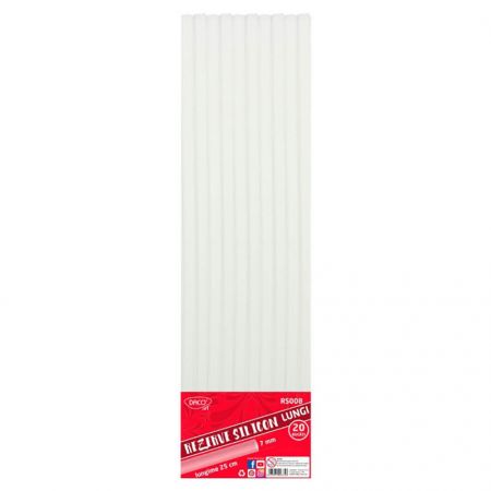 Rezerve de pistol pentru lipit 7 mm x 25 cm DACO, 20 buc/set