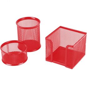 Set 3 piese suport metalic accesorii birou Mesh MAS