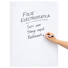Folie electrostatica alba 60x80 cm, 15 buc/set