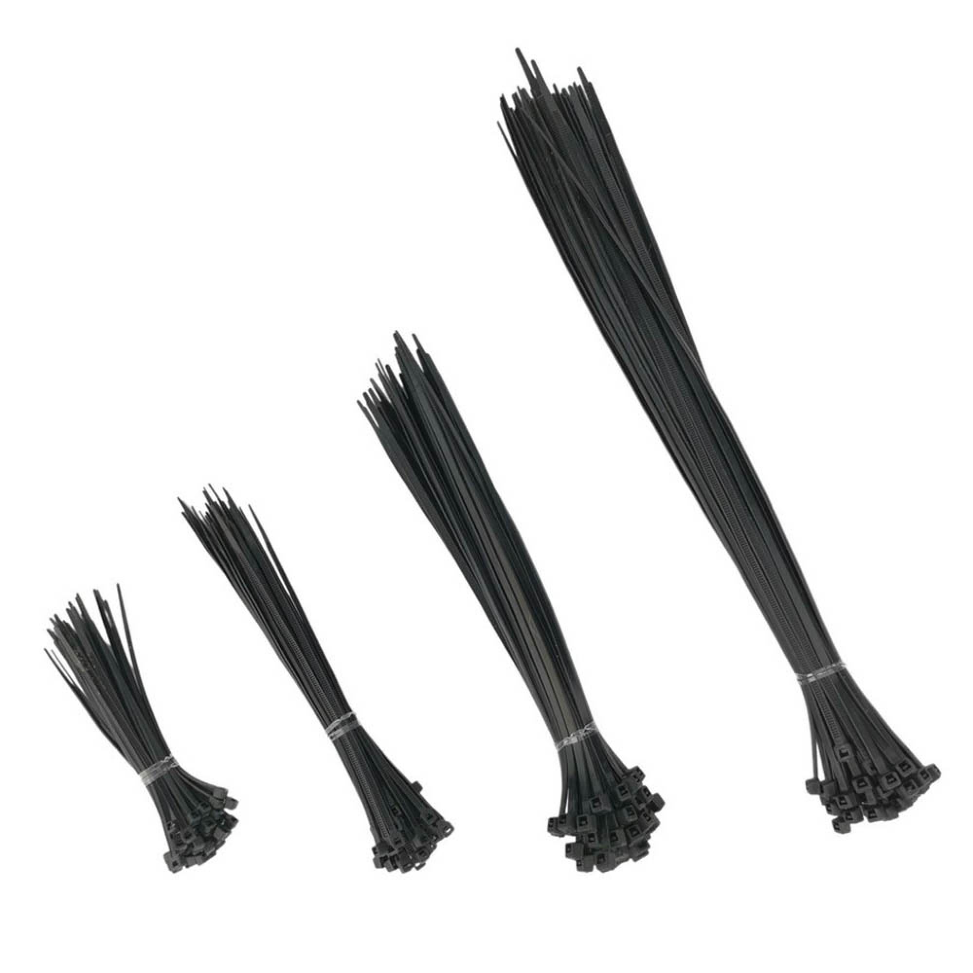 Cabluri Plastic Colorate Coliere plastic pentru cabluri, 4 dimensiuni, IDEA HOME, 200 buc/set ...