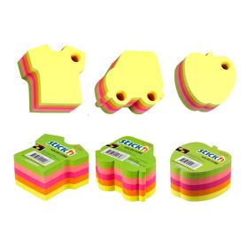 Stick notes cub color, 70 x 70 mm, 5 culori neon STICK'N