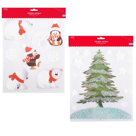 Sticker decorativ pentru fereastra DACO, model Craciun