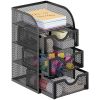 Suport accesorii birou, metalic, cu 3 sertare Mesh 3173