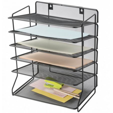 Suport de perete cu 6 rafturi Q-CONNECT Mesh